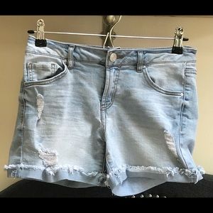 Refuge distressed denim shorts